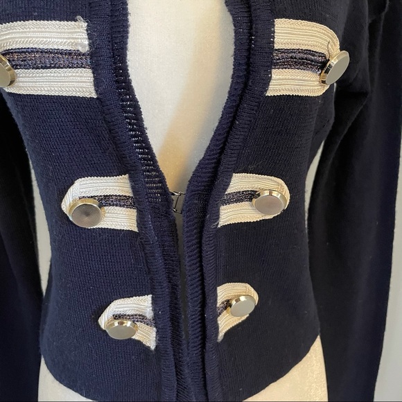 Moschino Cheap and Chic wool military hook and eye sweater - Picture 2 of 5